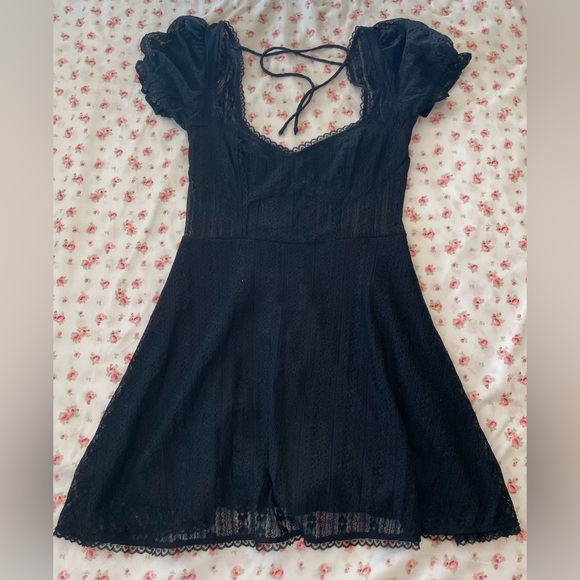 Urban Outfitters Black Lace Mini Dress - Picture 4 of 4